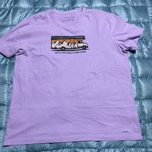 NWT Mens Life Is Good Purple Short Sleeve Tee Sz XXL